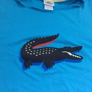 light blue MENS lacoste tee shirt